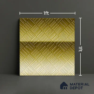 Highlighter Tiles  Tile TL 07255 C Roxy 8001 GLM (Gold) 1 ft x 1 ft Ceramic Matte Finish - 9 mm  | 2 mm Spacer is Mandatory (Sample)